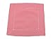 12 CleverDelights Pink Hemstitch Cocktail Napkins - 6
