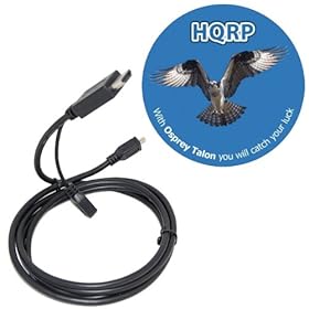 HQRP Black MHL Micro USB Female to HDMI Male Adapter Cable compatible with Huawei Ascend P1 / P1 S / D Quad / D Quad XL / D1, Lenovo S2 plus HQRP Coaster