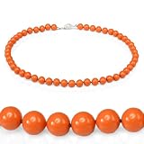 Genuine Swarovski Crystal Pearl Necklace- Coral (8mm)