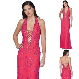 Formal Evening Gown. Halter Dress for Prom, Party, Wedding by Sean Collection (1894)