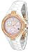 Le Chateau #5824 Women's Rose Gold Trim White Ceramic Chronograph Watch