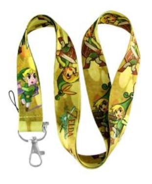 Zelda Lanyard Yellow Keychain Holder