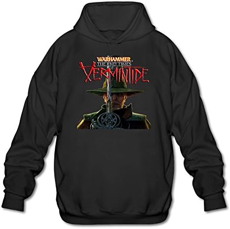 SHUMY Warhammer End Times Vermintide Men's Funny Hooded Sweatshirt Black