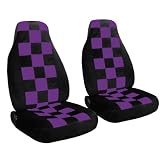 2 seat covers Black with Black and Purple Checkers for 2008 Toyota Tacoma. Fit nice... by DESIGNCOVERS