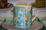 Houseware Demitasse Classic Coffee Espresso Cups and Saucers, Set of 6