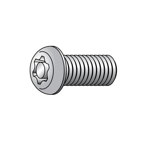 6 x 1/2 Tamper Resistant Torx Drive Button Head Sheet Metal Screw Steel Black (T10) Fasteners