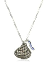 Hershey Jewelry Sterling Silver & brown Cubic Zirconium Medium Flat Back Pendant