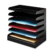 Buddy Products Classic 6 Tier Trays, Legal Size, Steel, 9.5 x 14.375 x 15 Inches, Black (0416-4)