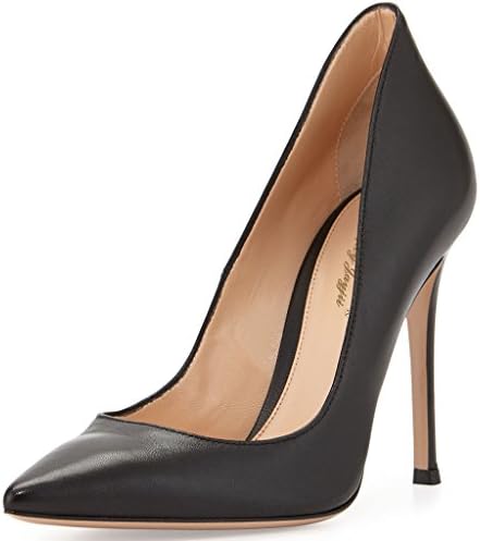 Nancy Jayjii Women Shoes High Heels Leather Pumps for Sexy Dress Szie 4-15 Patent Black (Dull Black 9 (M) US)