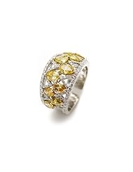 4.00 Carat Yellow & white Diamond Ring