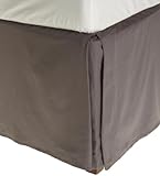 Vera Wang Rib Stripe Queen Bedskirt, Taupe