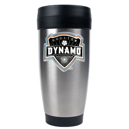 Houston Dynamo MLS 16oz Stainless Steel Travel Tumbler - Primary Team Logo