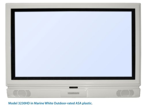 TV 32 Inch SunBrite Outdoor Flat Screen LCD All-weather White Plastic Resin Enclosure HDTV Television SB-323MW