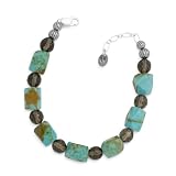 Search : Smoky Quartz and Green Turquoise Bracelet