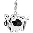 Sterling Silver Pig Charm