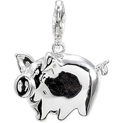 Sterling Silver Pig Charm