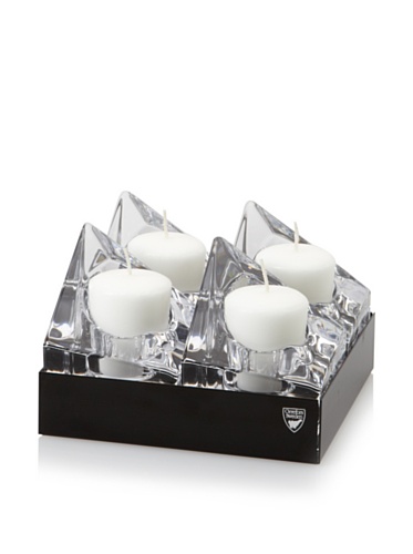 Orrefors Edgy Votive 4-Pack Black Box