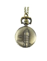Youyoupifa Fashion Embossed Big Ben Bronze Alloy Quartz Pocket Watch(Unisex)