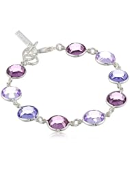 Nine West "Orb Opulance" Silver-Tone and Purple Orbital Flex Bracelet, 7.25"