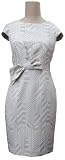 Danny & Nicole Women's Short Sleeve Jaquard Dress, Taupe/White, 16 Danny & Nicole Women's Short Sleeve Jaquard Dress, Taupe/White, 16