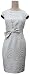 Danny & Nicole Women's Short Sleeve Jaquard Dress, Taupe/White, 16