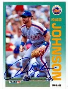 Howard Johnson Autographed/Hand Signed baseball card (New York Mets) 1992 Fleer #509