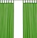 Ikea Wilma Green Sheer Tab Top Curtains