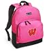 University of Wisconsin Backpack Pink UW Badgers for Travel, Daypack CUTE School Bags Best Unique Cute Gifts for Girls, Students Ladies -