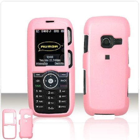 LG LX260 Rumor Scoop Cell Phone Pink Rubber Feel Protective Case Faceplate Cover