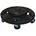 Dolly for Round Brute Trash Container, 250 Pound Load Capacity, Black RUB264000BK