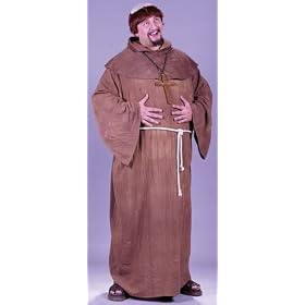 4-Pc Medieval Monk Men's Adult Halloween Costume Plus Size up to 300 lbs. #5745