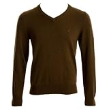 Soul Cal V-neck Cotton Knit - Brown - Mens
