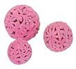 Patterned Spring globe in Pink - set of three