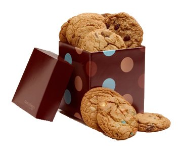 Geoff & Drew's Gift Box of 8 Gourmet Fresh Baked Cookies - 4 Flavors