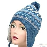 Ear Cover Knit Youth Hat-Navy