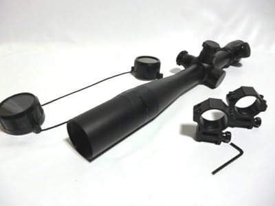 ロング遮光フード付き ライフルスコープ 3.5-10×40EG 光度11段階輝度調整可能20mmマウントリング2個付/3.5~10倍ズーム M1レプリカ