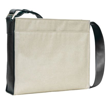 Franklin Covey Top Zip Messenger Bag by Bodhi - Sand/Black