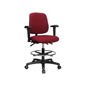 Perch Multi-Task Office Desk Chair with Footring 20 - 28 (Hard Floor Casters Charcoal... by Perch Chairs & Stools