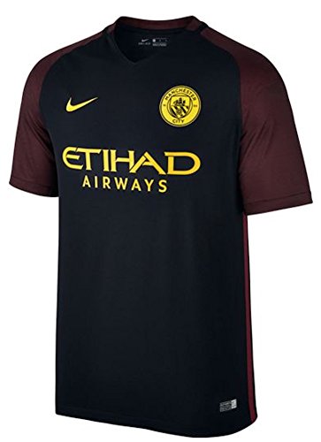 Nike Men's Manchester City Away Stadium Soccer Jersey (Black)