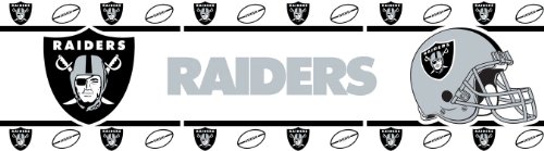 RoomMates Oakland Raiders NFL Peel and Stick Wall Border