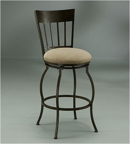 Pastel Furniture AP 222 AR 628 Aspen Rust 26 Inch Swivel Counter Stool w/ Topanga Brown Fabric