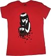 Emily the Strange holding cat juniors women's shirt Red