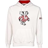 NCAA Wisconsin Badgers White Classic Twill Hoody Sweatshirt