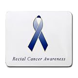 Rectal Cancer Awareness Ribbon Mouse Pad