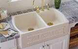 American Standard Bone Chandler Corian Recessed Front Apron Sink 7048.303