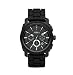 Fossil Men's FS4487 Black Silicone Bracelet Black Analog Dial Chronograph Watch