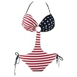 Monokini Swimsuit American Flag Bandeau
