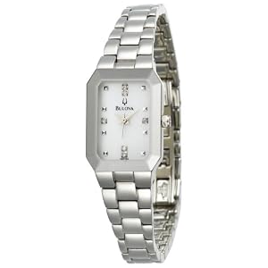 Bulova Ladies 96P100 Diamond Accented Watch