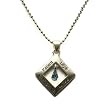 March Personality Plus Birthstone Teardrop Aquamarine Pendant