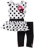 Young Hearts Baby-Girls Infant Dotted Long Tunic With Legging Set